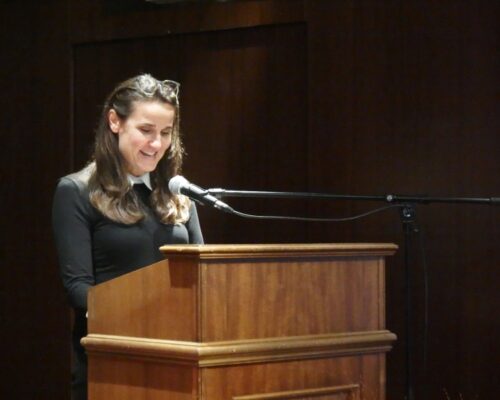 Senatorin Karen Pein spricht bei der Jubiläumsfeier im Lichtwarksaal der Carl-Toepfer-Stiftung; Fotos: Martina Kuhn für Hamburger Bündnis für Wohnstifte