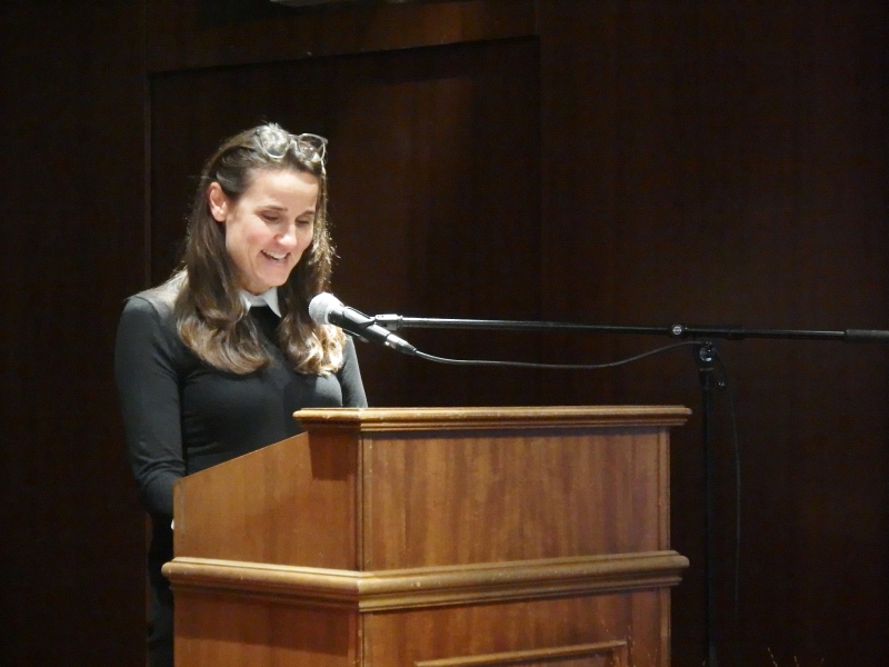 Senatorin Karen Pein spricht bei der Jubiläumsfeier im Lichtwarksaal der Carl-Toepfer-Stiftung; Fotos: Martina Kuhn für Hamburger Bündnis für Wohnstifte