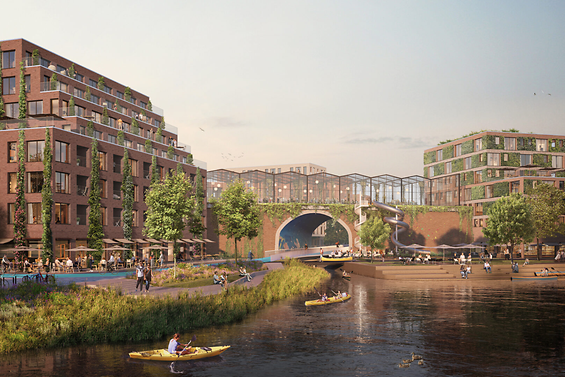 Im Wilhelmsburger Rathausviertel wird der neue Hamburg-Standard erstmals in der Praxis angewendet, Rendering: IBA Hamburg