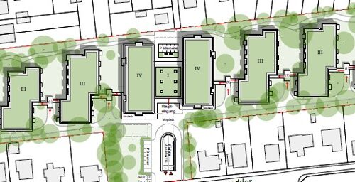 Alida Schmidt-Stiftung: Neubau von zirka 70 Servicewohnungen für Senior*innen in Bramfeld; Grafik: Eick Wehner Architekten
