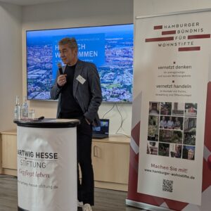 Kay Gätgens, Geschäftsführer der IBA Hamburg, betonte den Wert von Quartieren für alle Bevölkerungsschichten und Altersgruppen